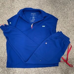 Mediclo Women’s Scrubs Set Royal Blue XS